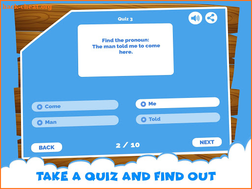 English Grammar Pronouns Quiz screenshot