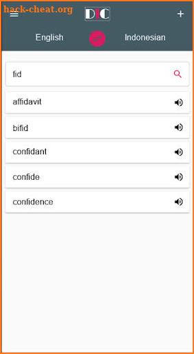 English - Indonesian Dictionary (Dic1) screenshot