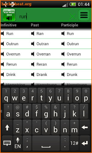 English Irregular Verbs screenshot