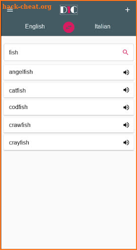 English - Italian Dictionary ( screenshot