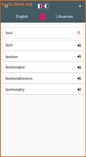 English - Lithuanian Dictionary (Dic1) screenshot