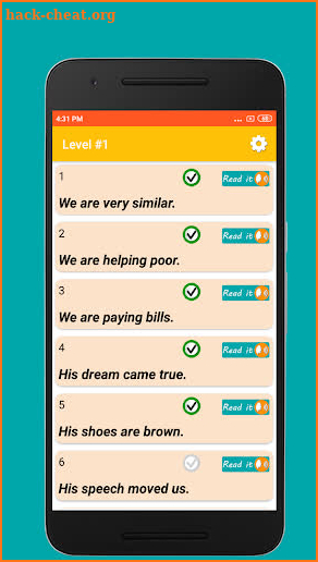 English Sentence Practice - Listening and Making screenshot