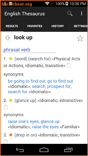 English Thesaurus screenshot