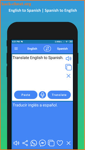 English to Spanish Translator app - Free screenshot