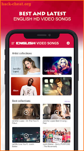 English video songs - English Album Songs screenshot