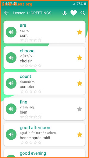 English vocabulary daily screenshot