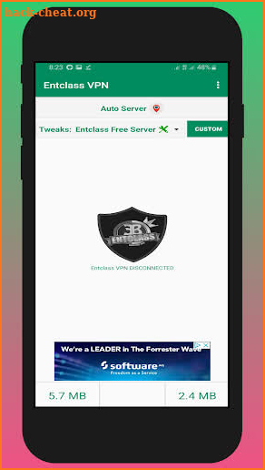 Entclass VPN screenshot