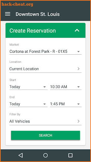 Enterprise CarShare screenshot