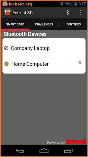Entrust IG Mobile Smart Cred screenshot