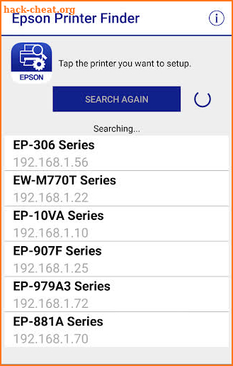 Epson Printer Finder screenshot