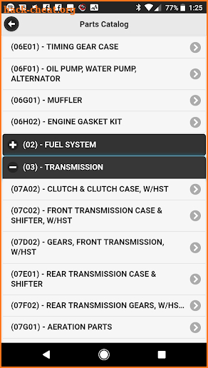 Equipment Parts Diagrams by Messick's screenshot