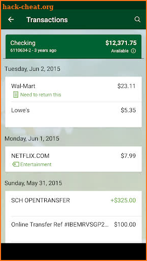 Equitable E-Banking screenshot