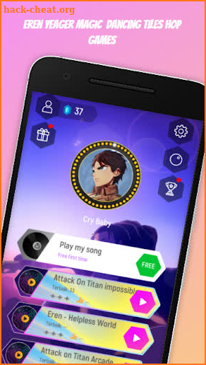 Eren Yeager Magic Tiles Hop Games screenshot