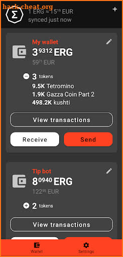 Ergo Wallet App screenshot