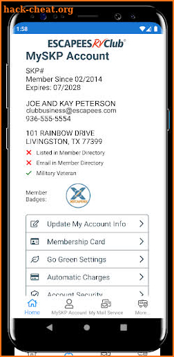 Escapees RV Club Mobile App screenshot