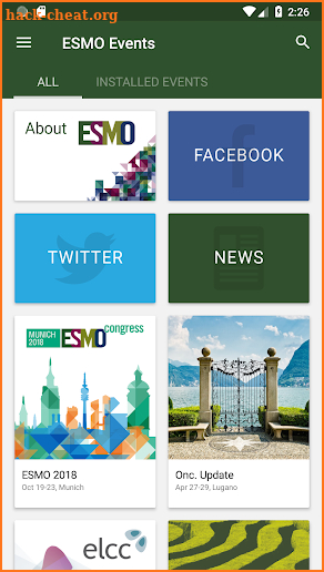 ESMO Events screenshot