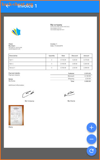 Estimate & Purchase Order screenshot