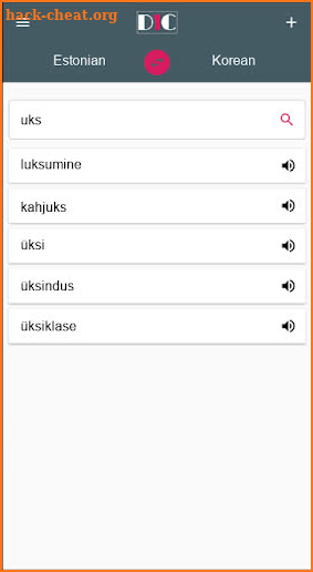 Estonian - Korean Dictionary (Dic1) screenshot