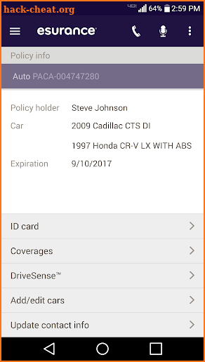 Esurance Mobile screenshot