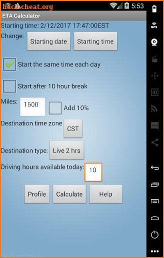 ETA Calculator for Truckers screenshot