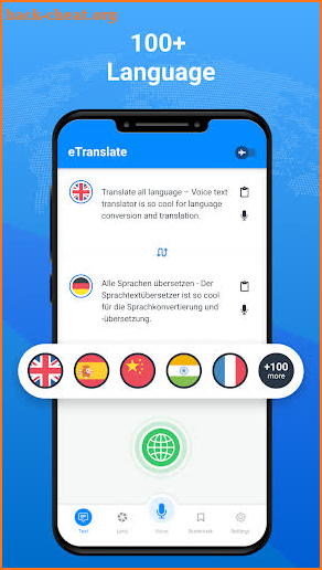 eTranslate: Voice, Text, Camera Translator screenshot