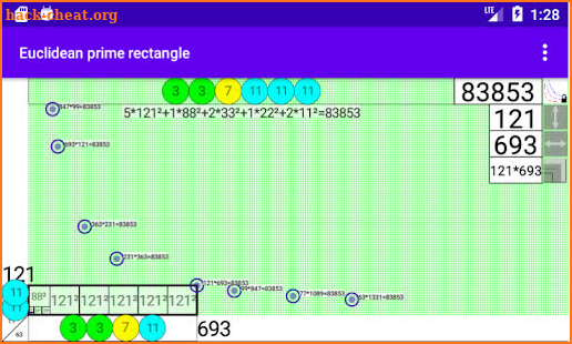 Euclidean Prime Rectangle screenshot