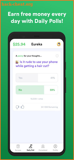 Eureka: Make money via paid surveys and giveaways screenshot