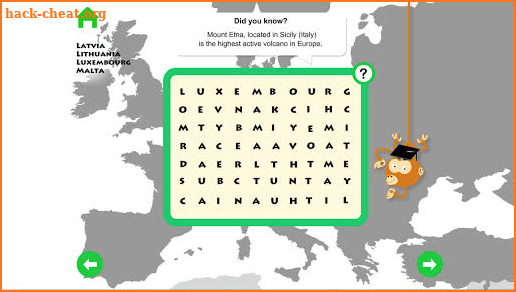 Europe Countries Word Search screenshot