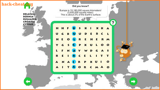 Europe Countries Word Search screenshot