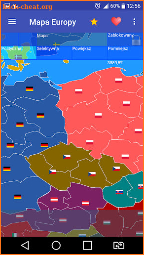 Europe map screenshot