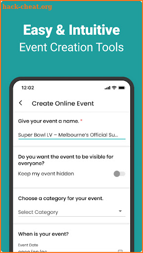 EventBookings screenshot