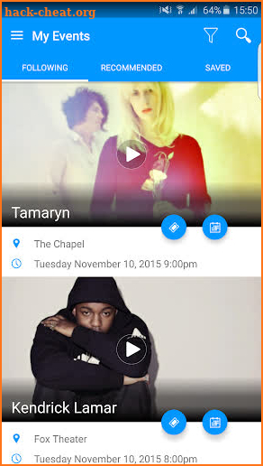 eventseeker - events, concerts screenshot