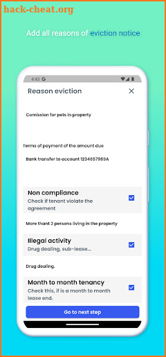 Eviction Notice Form/Template screenshot