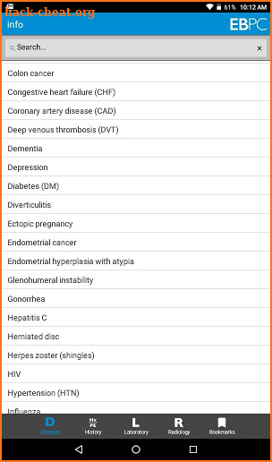 Evidence Based Primary Care screenshot