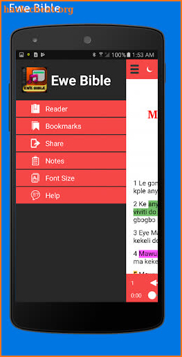 Ewe Bible. screenshot