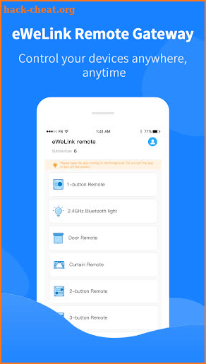 eWeLink Remote Gateway screenshot