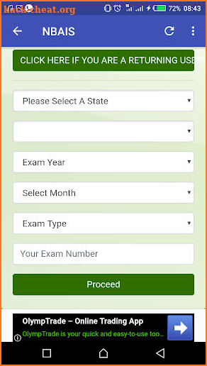 Exams Result Checker screenshot