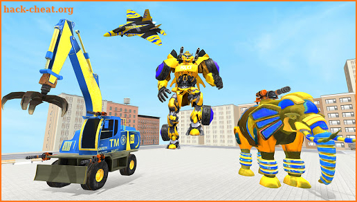 Excavator Robot Car Game: Elephant Robot Games screenshot