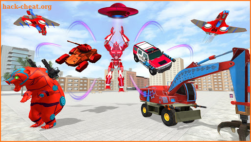 Excavator Robot Car Game: Elephant Robot Games screenshot