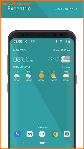 Excentric weather icons screenshot