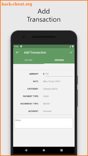 Expense Money Manager Control screenshot