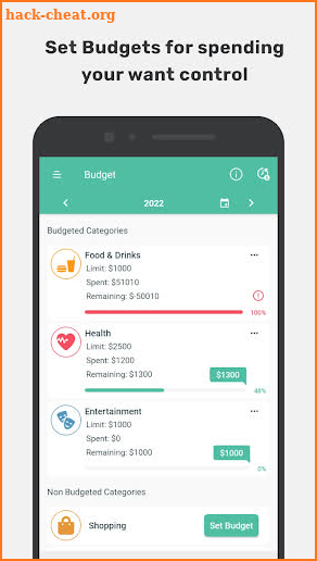 expense tracker: Budget app screenshot