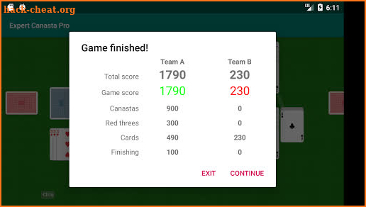 Expert Canasta Pro screenshot