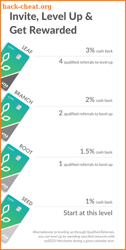 exSEED - Cash Back Debit Card and Mobile Bank screenshot