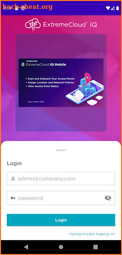 ExtremeCloud IQ Mobile Onboarding screenshot