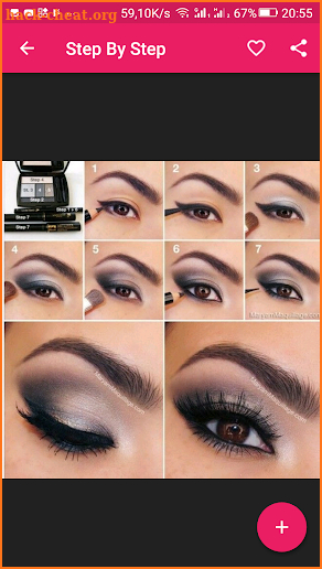 Eyes makeup steps for girls screenshot