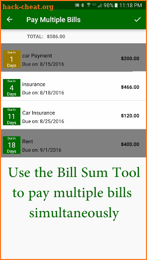 EZ Bill Reminder screenshot