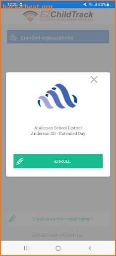 EZChildTrack Parent Portal screenshot