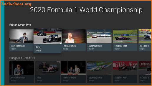 F1TV Viewer for Android TV screenshot