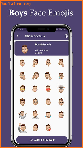 Face Emoji Stickers - WaStickerApps screenshot